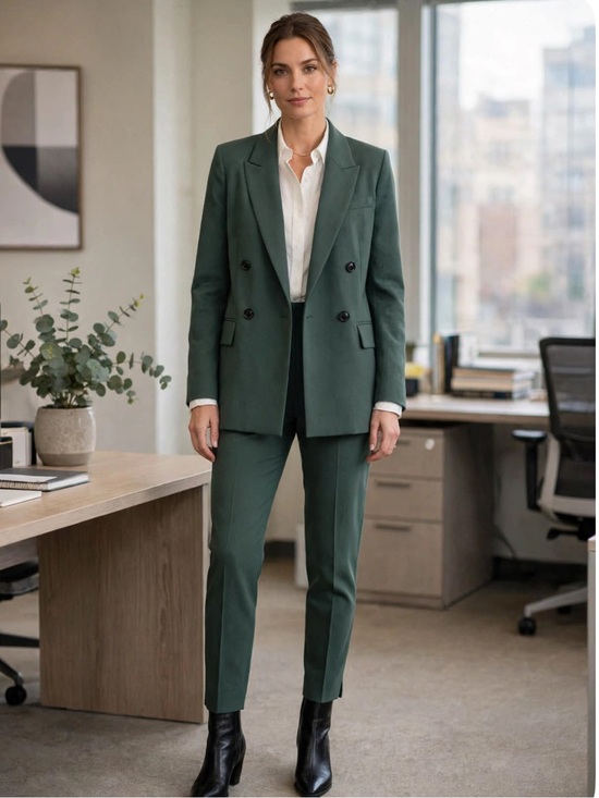 RW&CO. Pants - Womens Teal Green Tailored Suit Pants